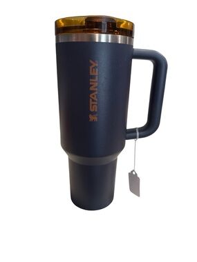 Stanley Navy Travel Tumbler with Amber Lid